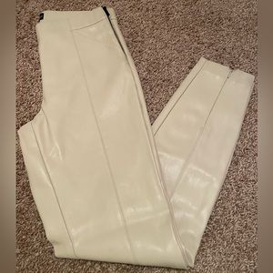 Zara Faux Leather Cropped Legging